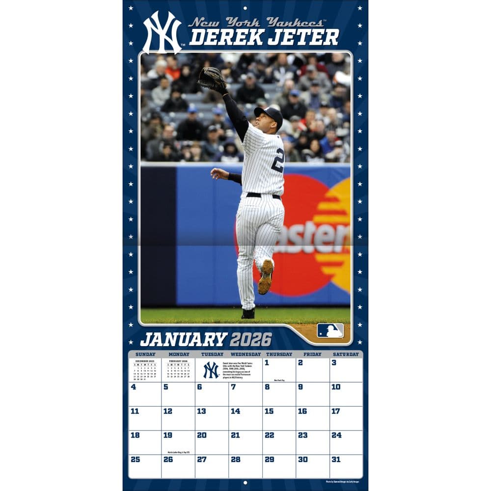 MLB Derek Jeter 2026 Wall Calendar Third Alternate Image