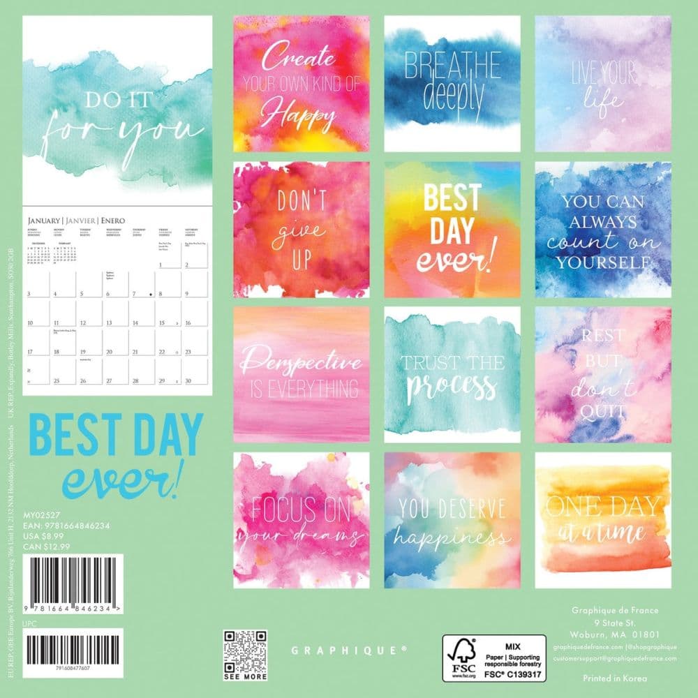 Best Day Ever 2027 Mini Wall Calendar First Alternate Image