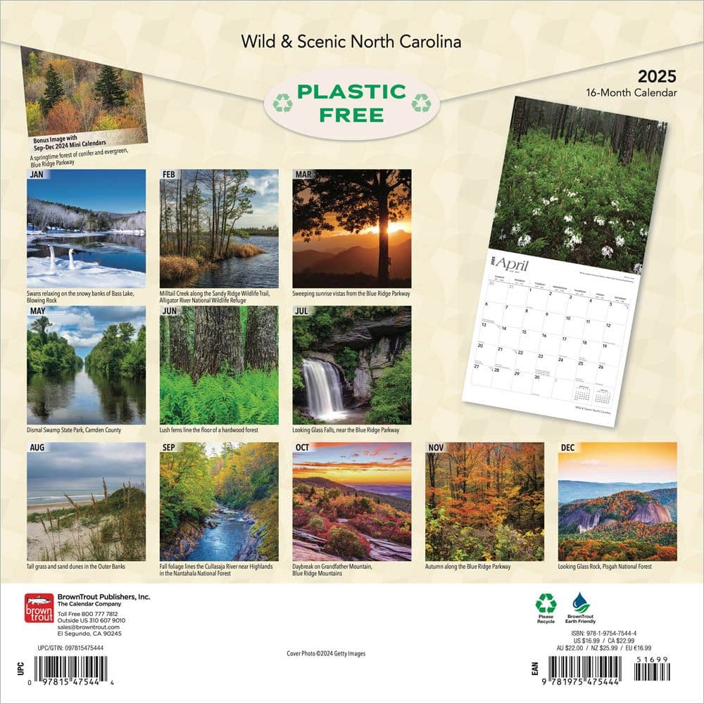 North Carolina Nature 2025 Wall Calendar First Alternate Image width=&quot;1000&quot; height=&quot;1000&quot;