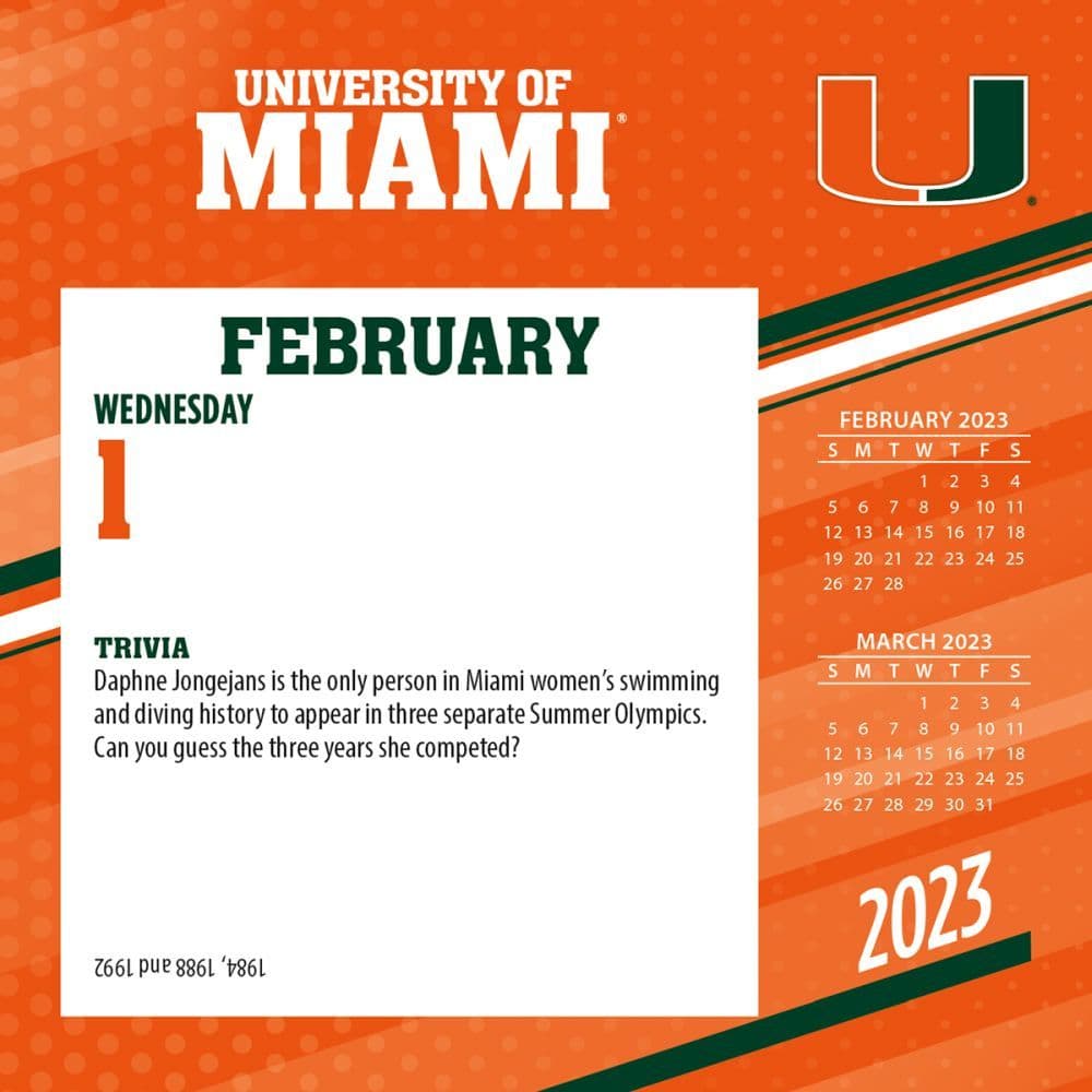 Miami Hurricanes 2023 Desk Calendar - Calendars.com
