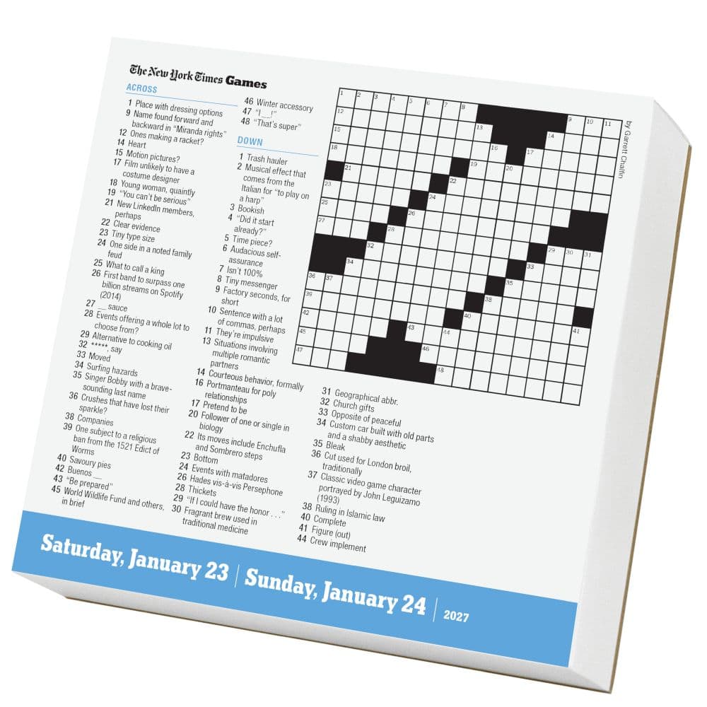 New York Times Crossword 2027 Page-A-Day Desk Calendar Second Alternate Image
