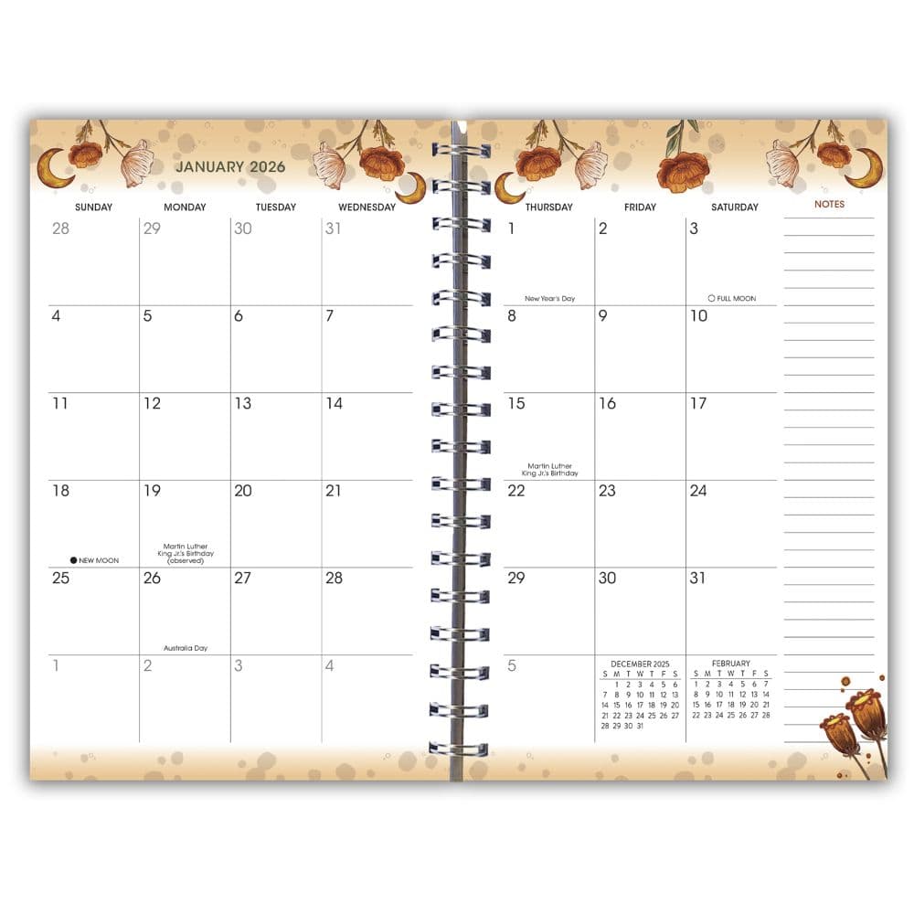 Designer Moonlit Poppies Weekly 2026 Planner Second Alternate Image