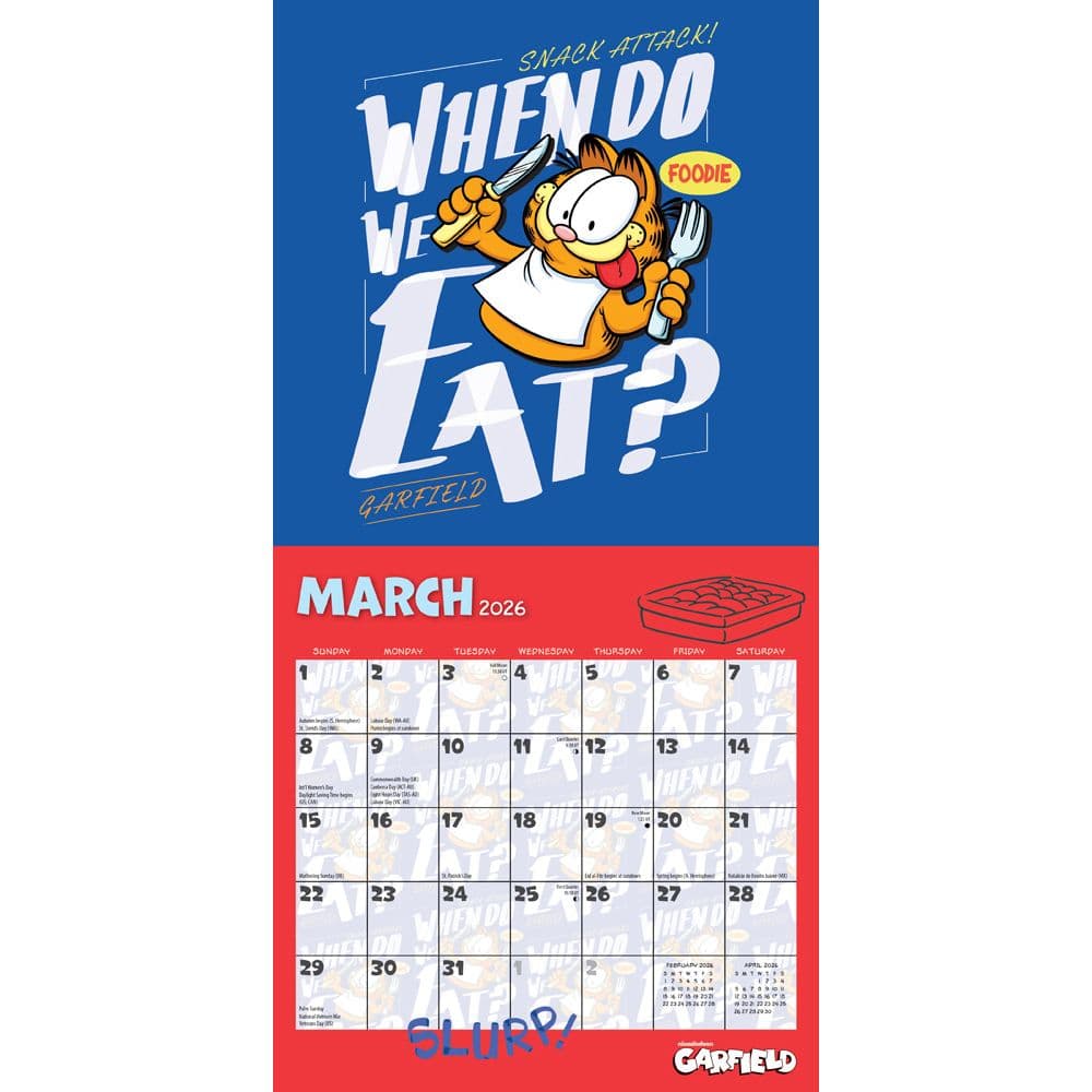Garfield 2026 Mini Wall Calendar Second Alternate Image