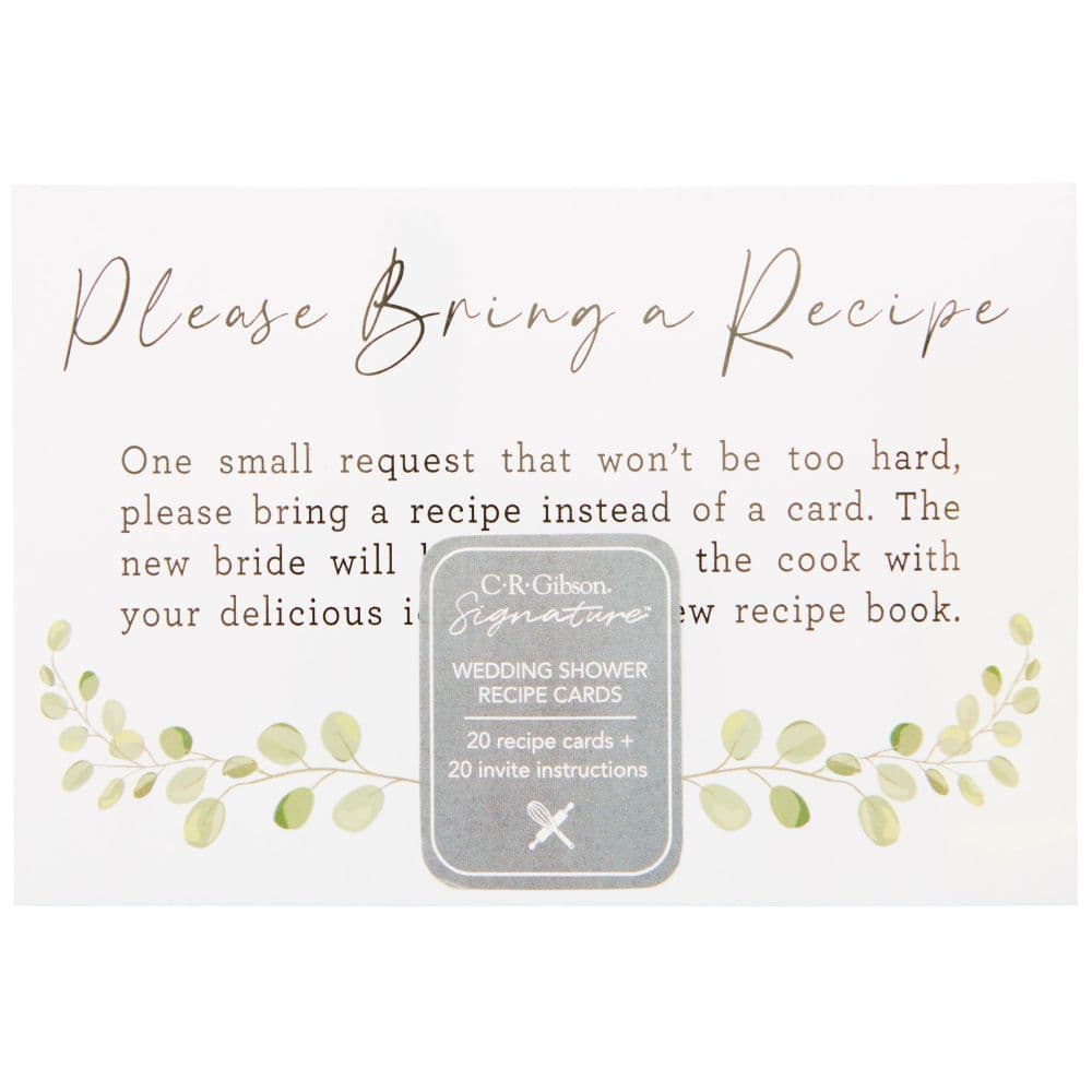 Wedding Shower Recipe Card Set Main Image