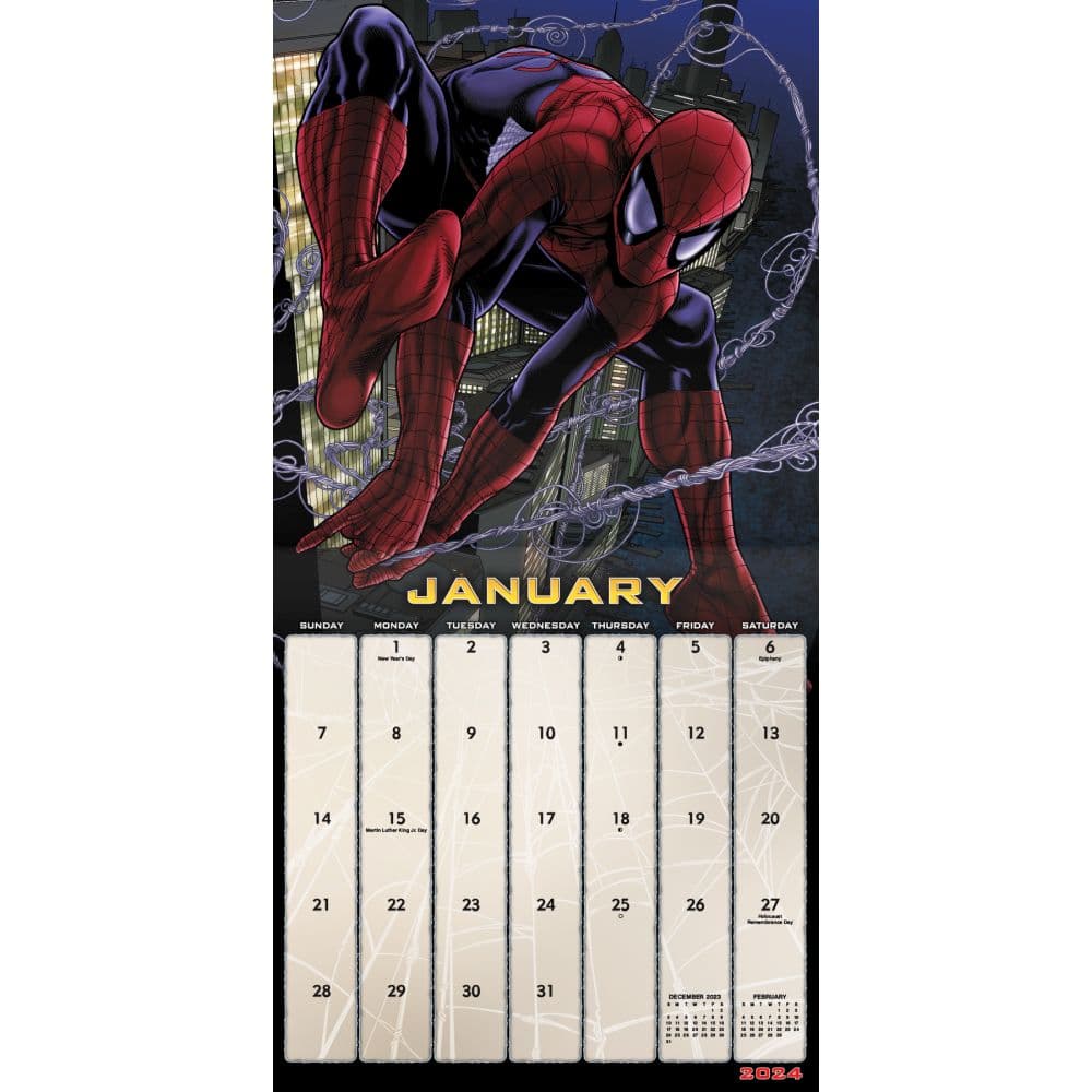 SpiderMan 2024 Wall Calendar