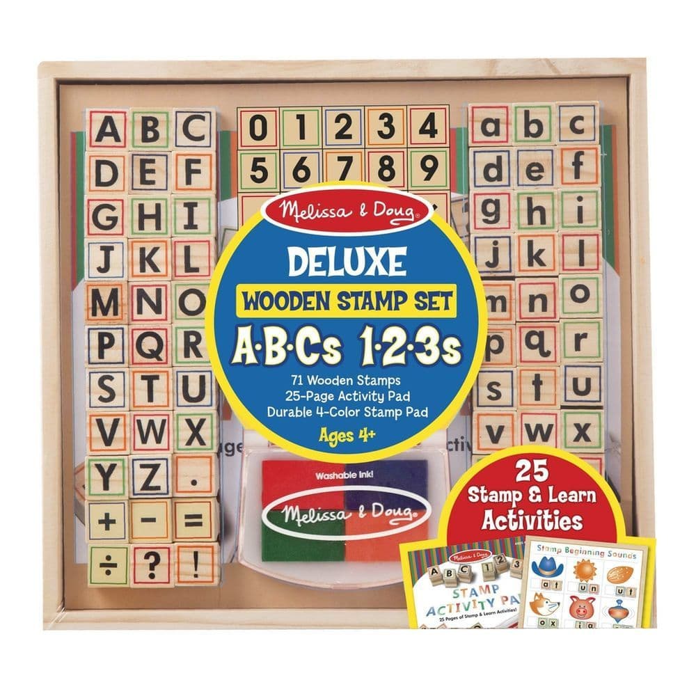 Wooden ABC Activity Stamp Set - Calendars.com