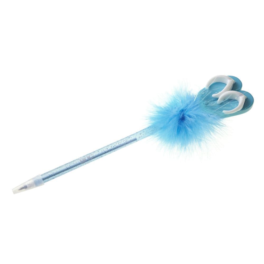 Tonkin Blue Feather Pen Flip Flops Alternate Image 2
