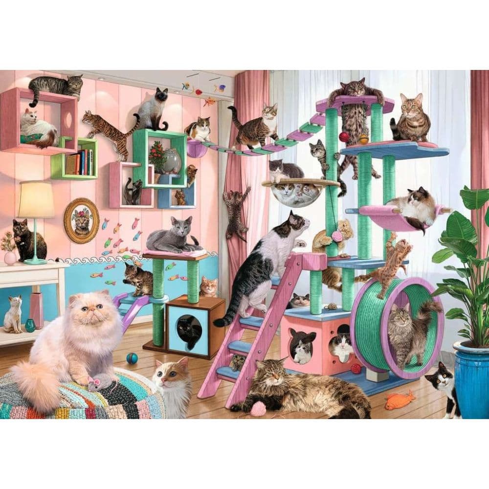 Cat Tree Heaven 1000 Piece Puzzle First Alternate  Image width=&quot;1000&quot; height=&quot;1000&quot;