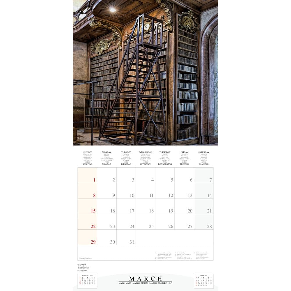 Culture Of Books 2026 Wall Calendar Fourth Alternate Image