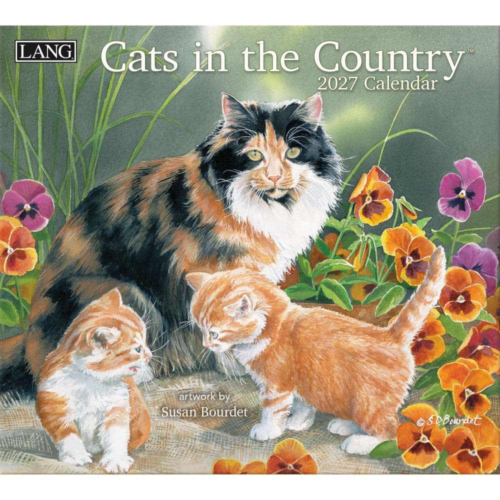 Cats in the Country 2027 Wall Calendar by Susan Bourdet