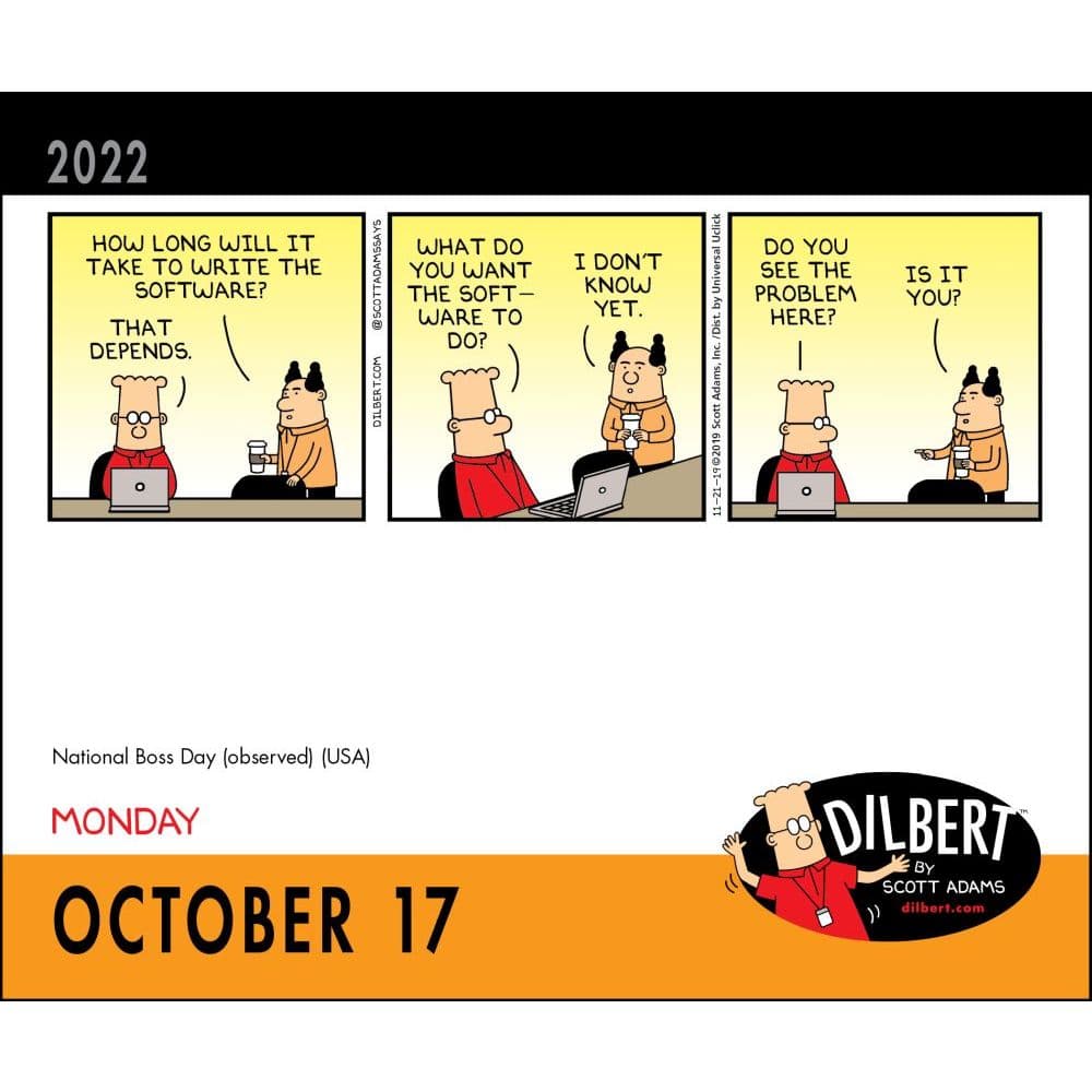 Dilbert Calendar 2022 Dilbert 2022 Day-To-Day Calendar - Calendars.com