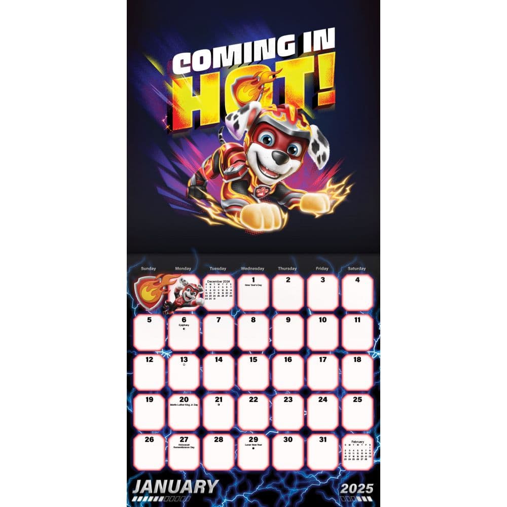 Paw Patrol 2025 Wall Calendar