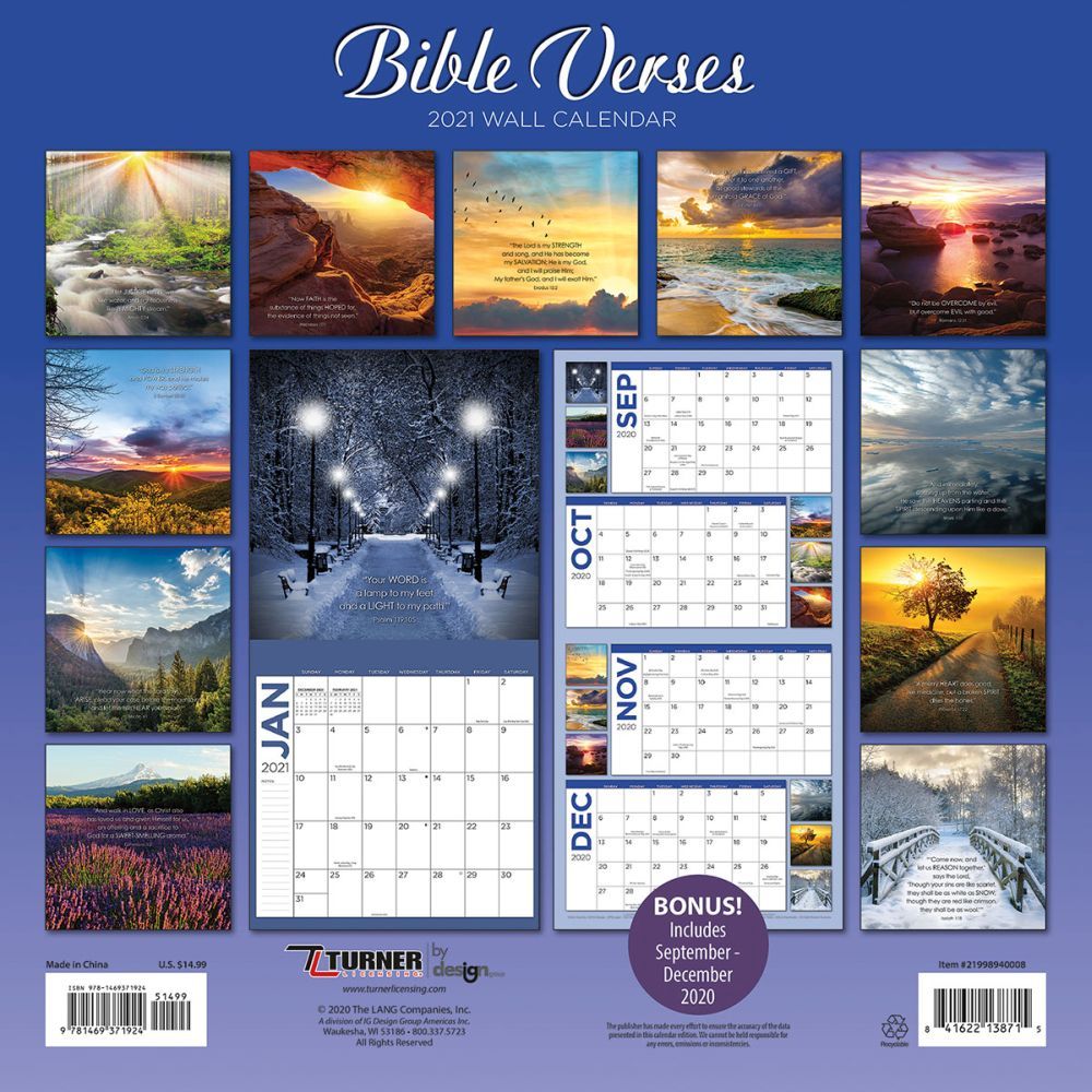 Bible Verses Wall Calendar - Calendars.com