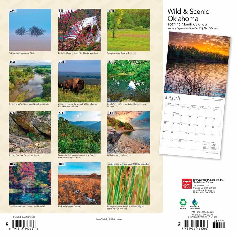 Oklahoma Wild and Scenic 2024 Wall Calendar First Alternate  Image width=&quot;1000&quot; height=&quot;1000&quot;
