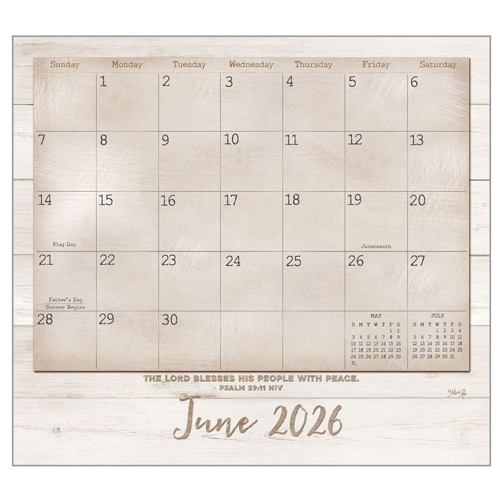 Faith and Family by Marla Rae 2026 Wall Calendar Third Alternate Image