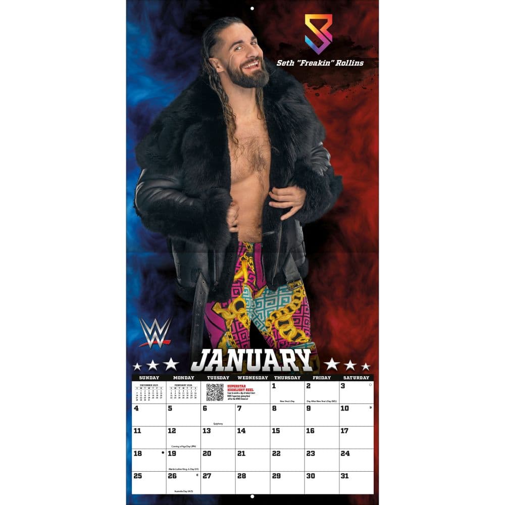 WWE Superstars 2026 Wall Calendar Third Alternate Image