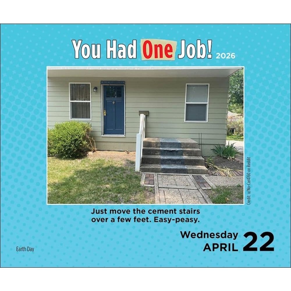 You Had One Job 2026 Desk Calendar Third Alternate Image
