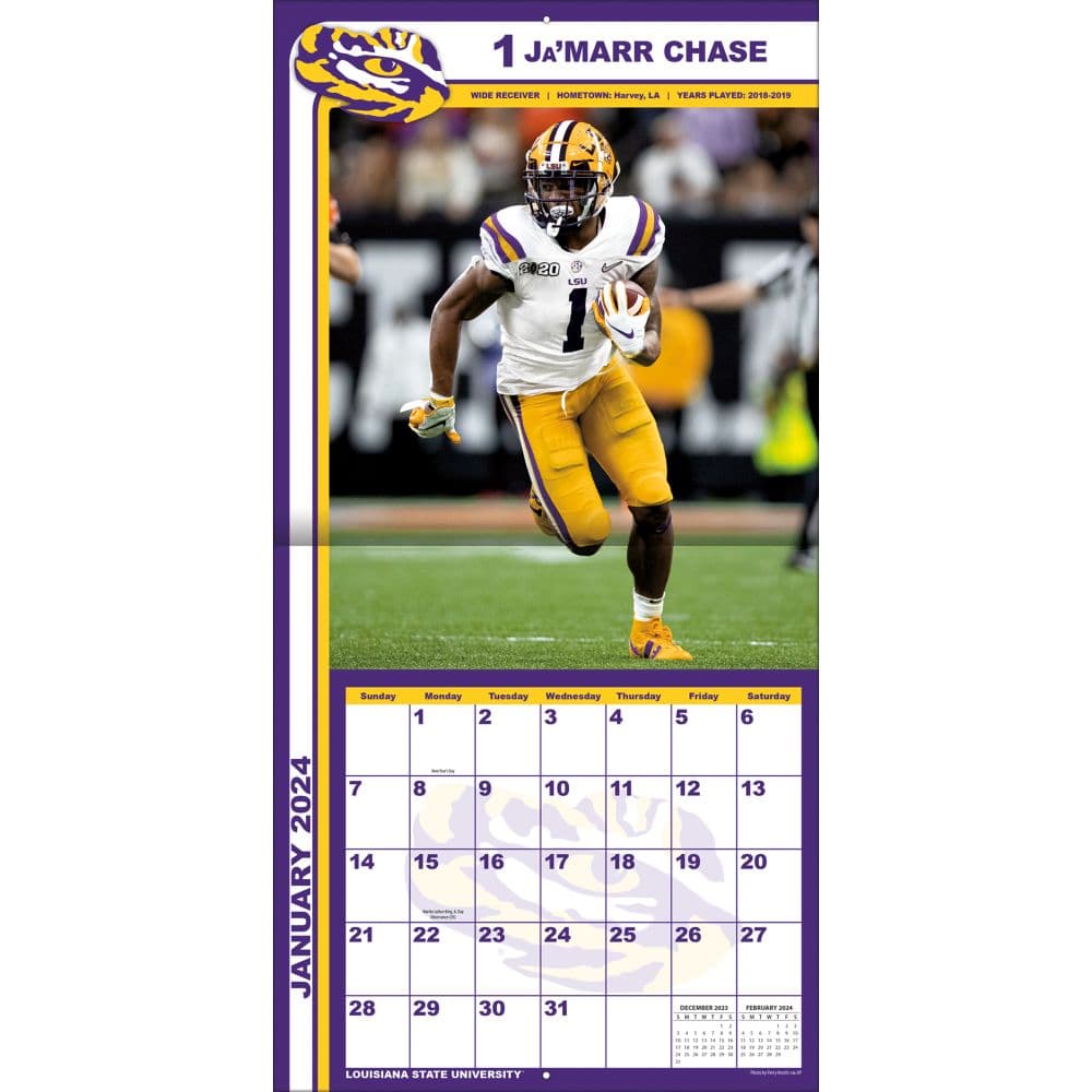 LSU Tigers 2024 Mini Wall Calendar