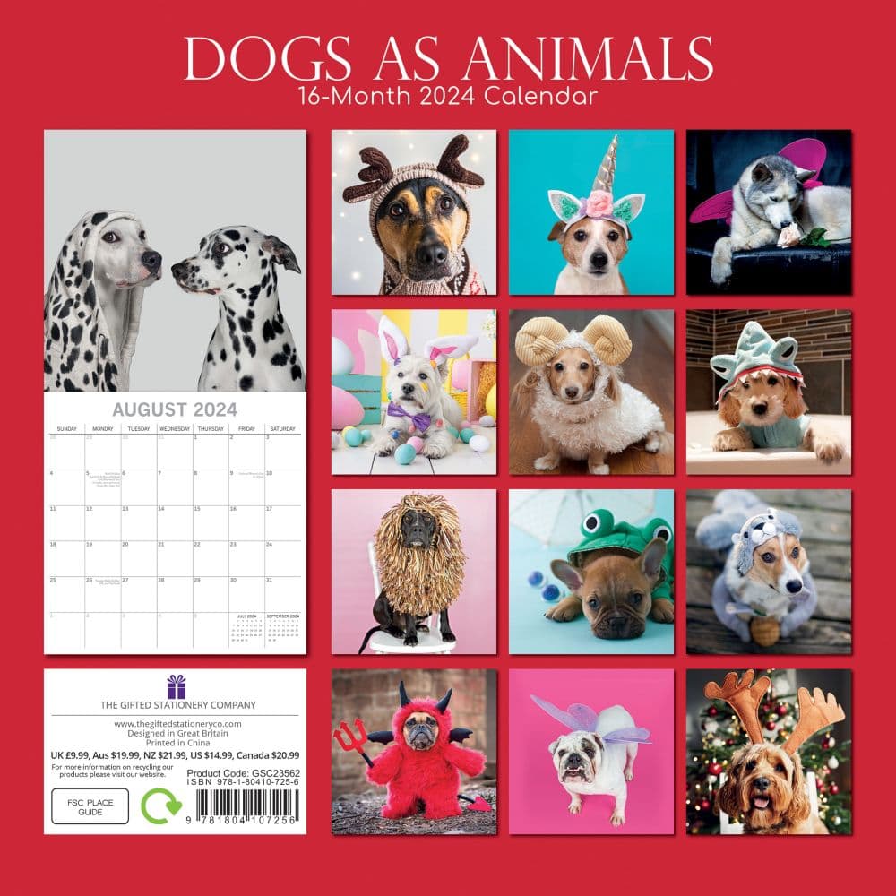 Dogs as Animals 2024 Wall Calendar First Alternate Image width=&quot;1000&quot; height=&quot;1000&quot;