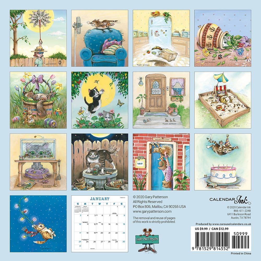 Patterson Cats Magnetic Wall Calendar - Calendars.com