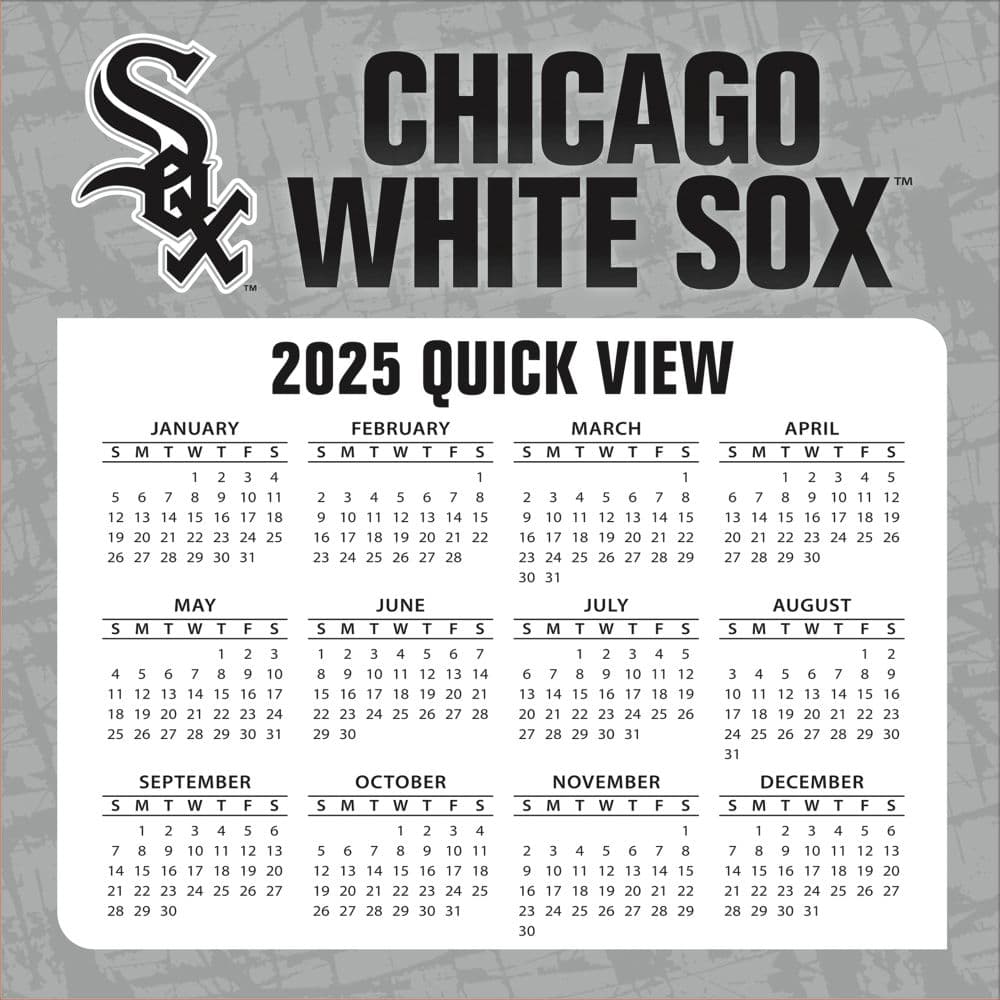 MLB Chicago White Sox 2025 Desk Calendar Third Alternate Image