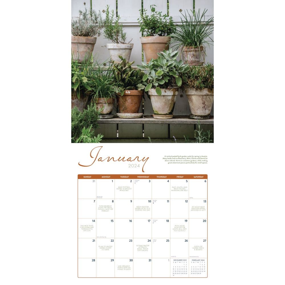 Herb Garden 2024 Wall Calendar - Calendars.com