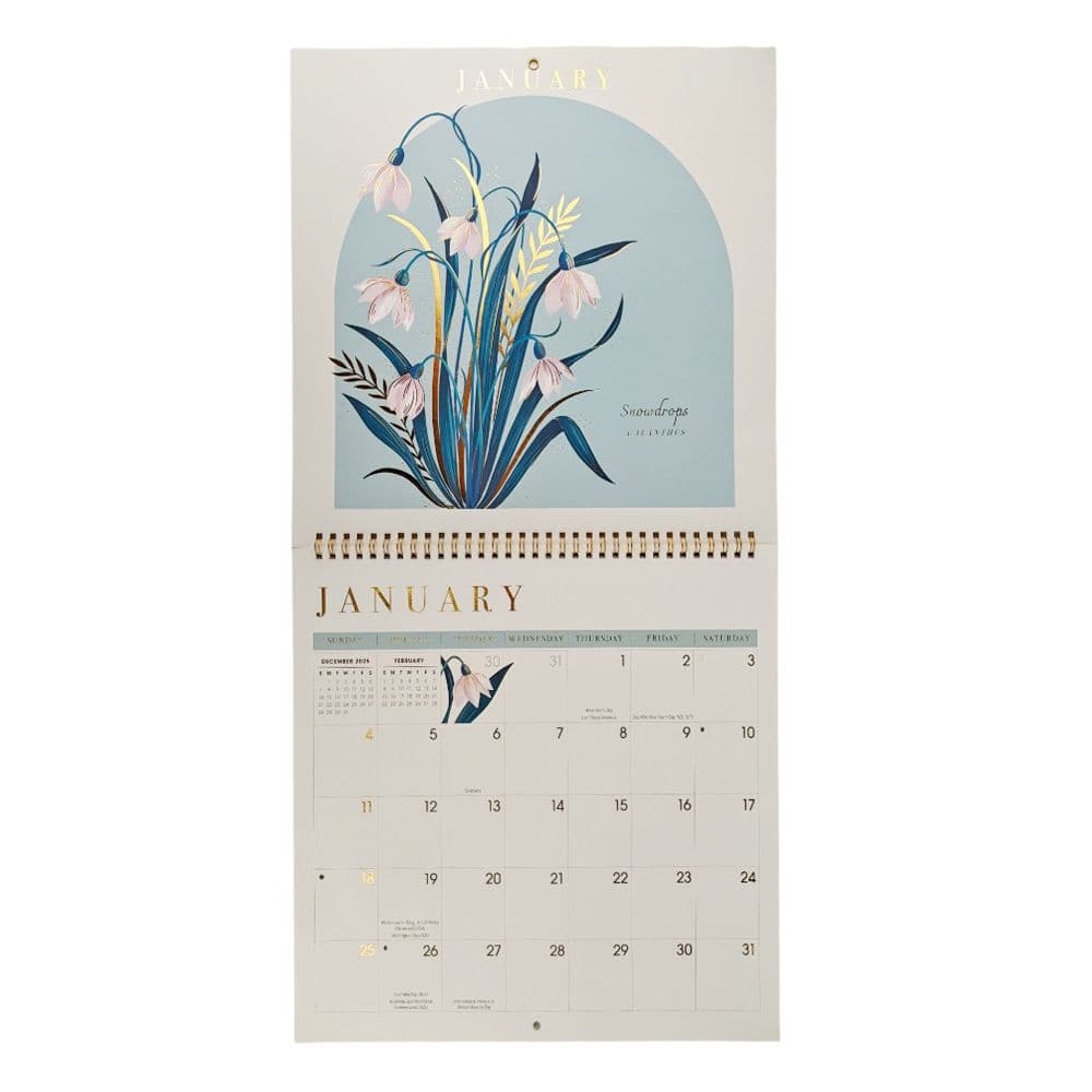 Birth Flowers 2026 Spiral Wall Calendar Second Alternate Image