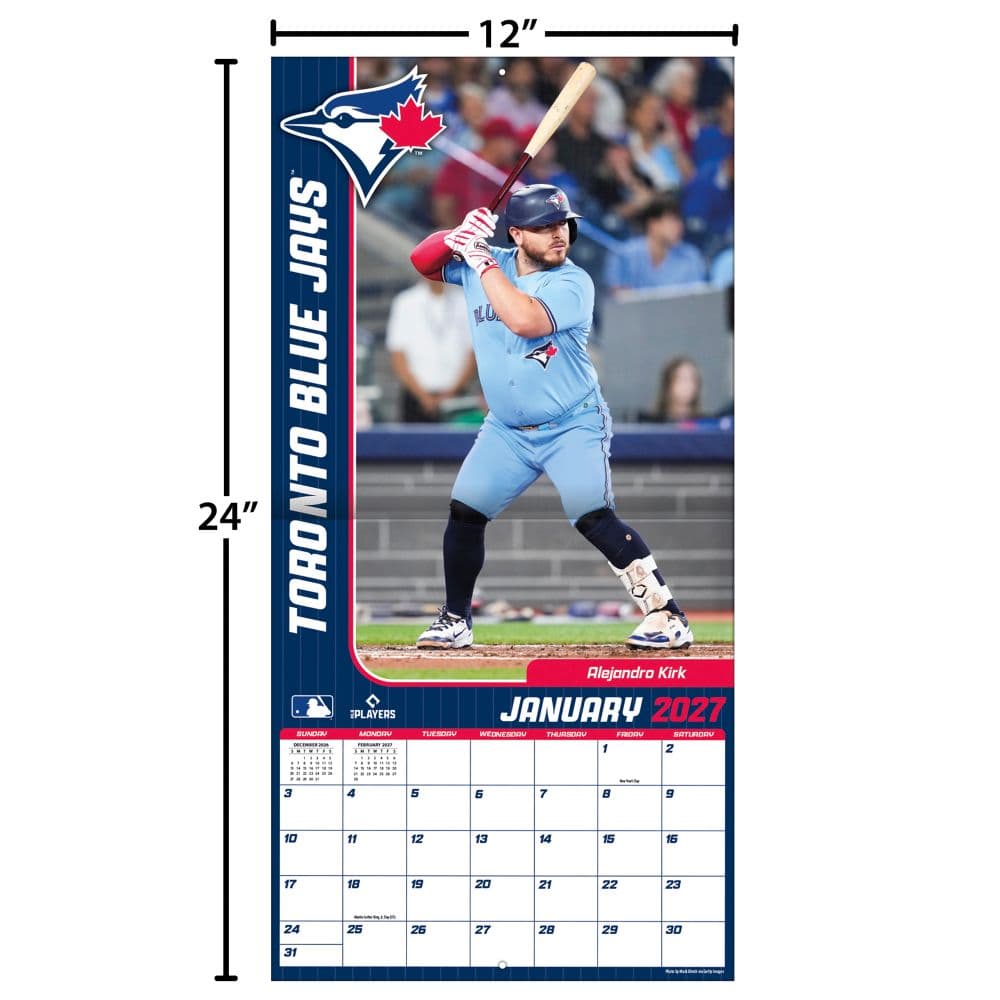 MLB Toronto Blue Jays 2027 Wall Calendar Fourth Alternate Image