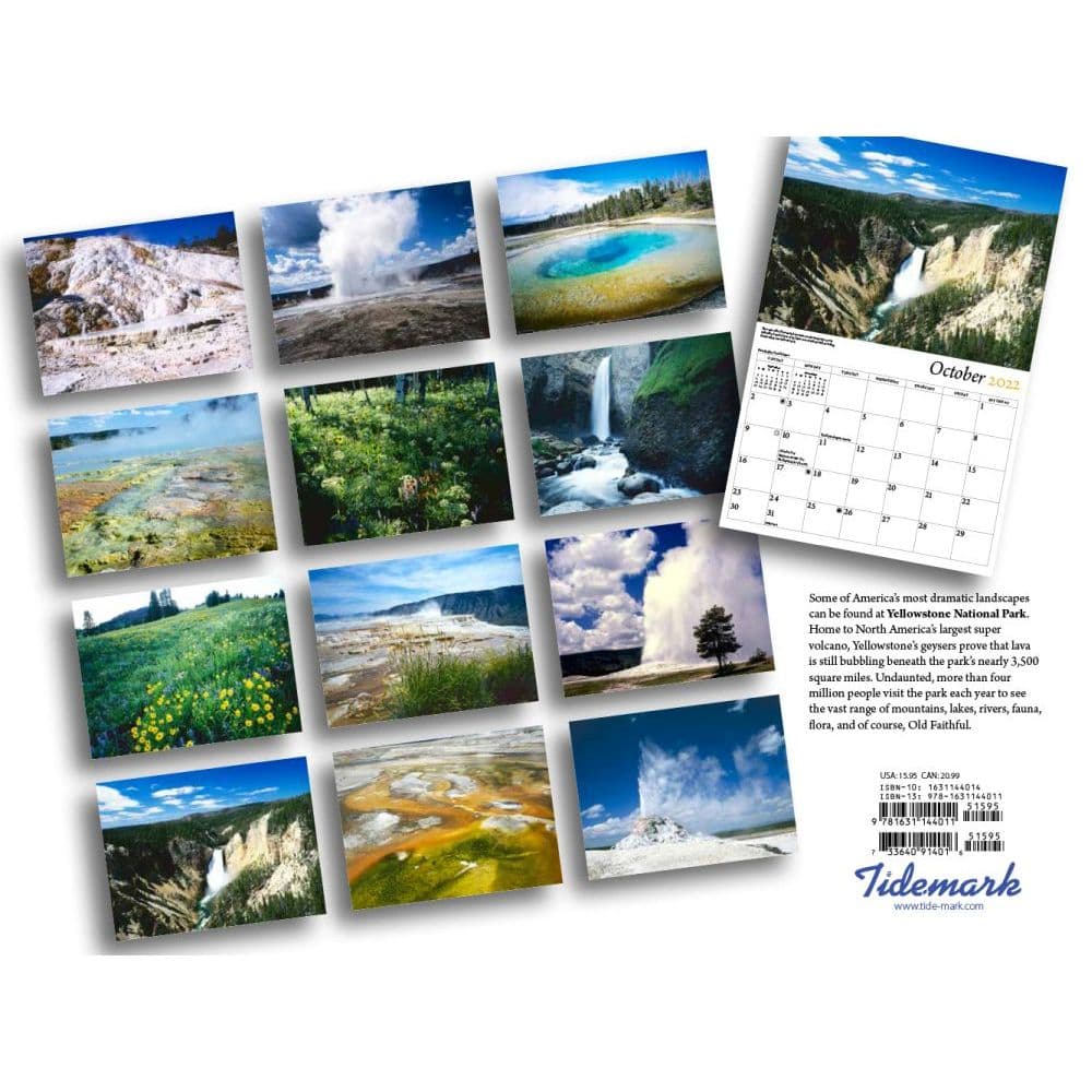 Yellowstone National Park 2022 Wall Calendar - Calendars.com