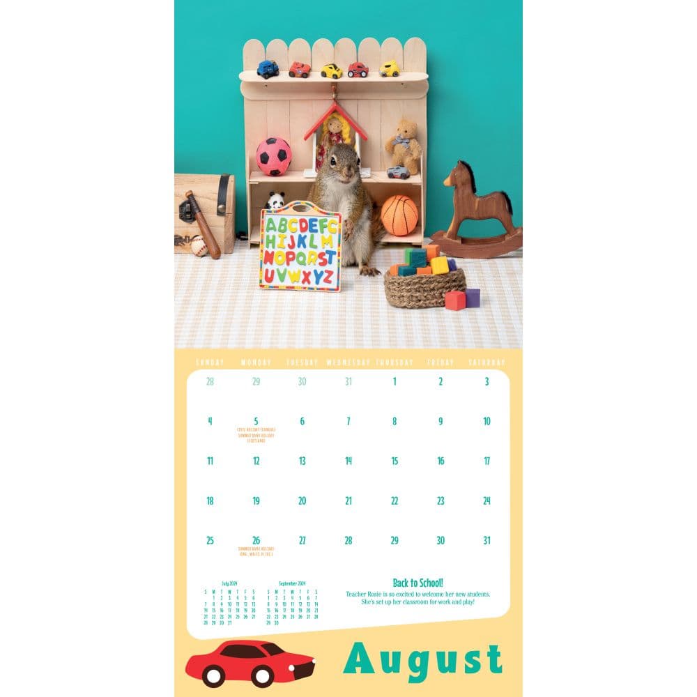 Secret Life of Squirrels 2024 Mini Wall Calendar Alternate Image 2