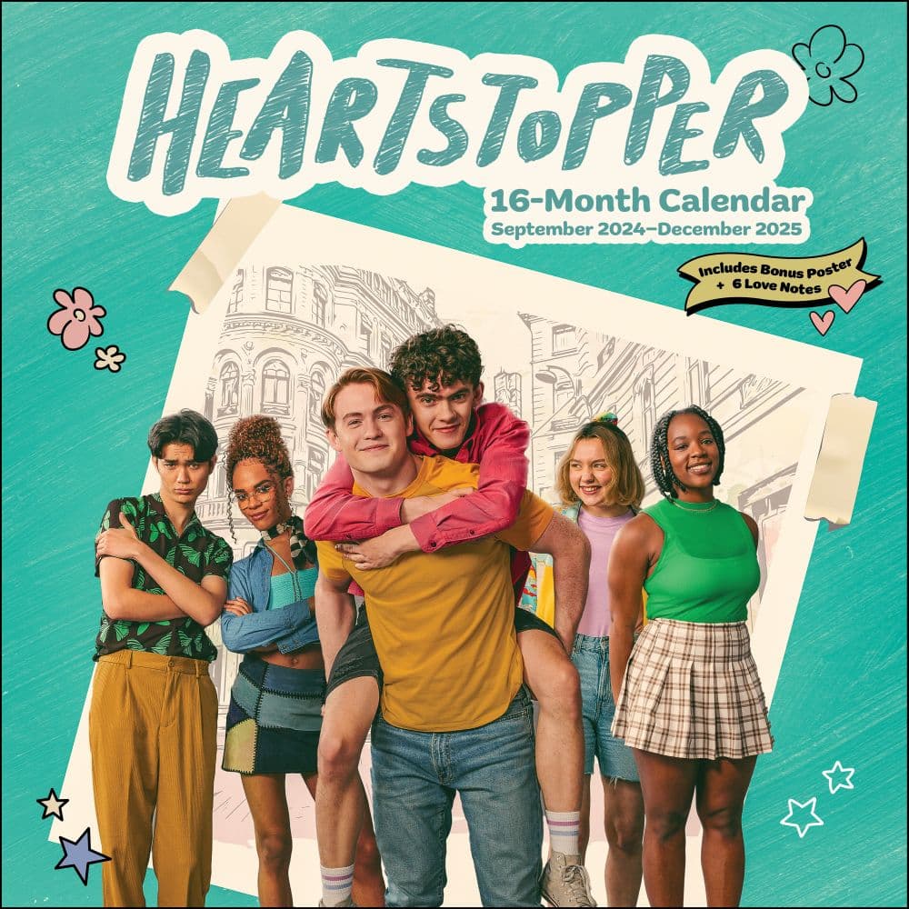 Heartstopper 2025 Wall Calendar with Poster and Love Notes