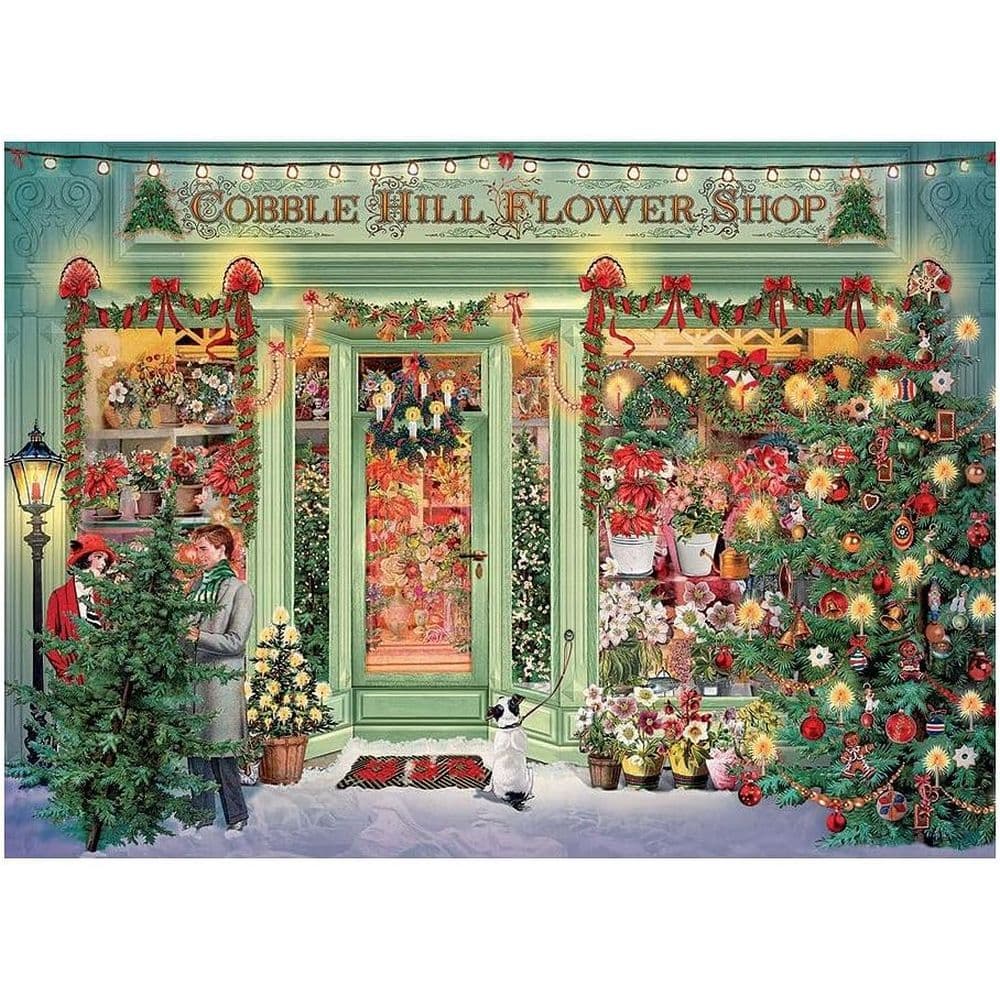 Christmas Flower Shop 1000 Piece Puzzle image only