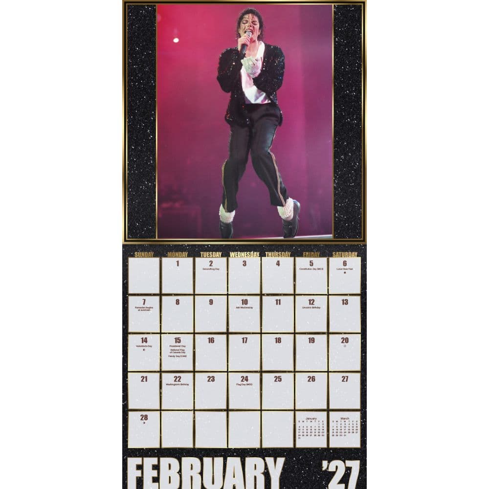 Michael Jackson 2027 Wall Calendar Second Alternate Image
