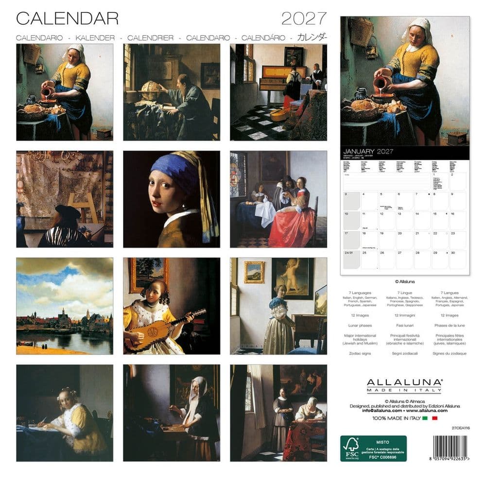 Vermeer 2027 Wall Calendar First Alternate Image