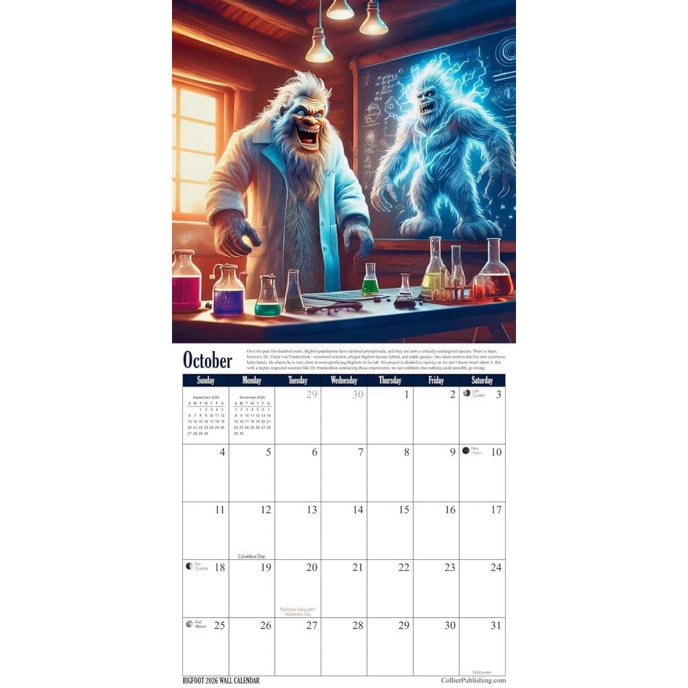 Bigfoot 2026 Wall Calendar Sixth Alternate Image