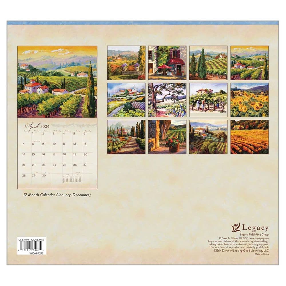 Wine Country 2024 Wall Calendar Alternate Image 1