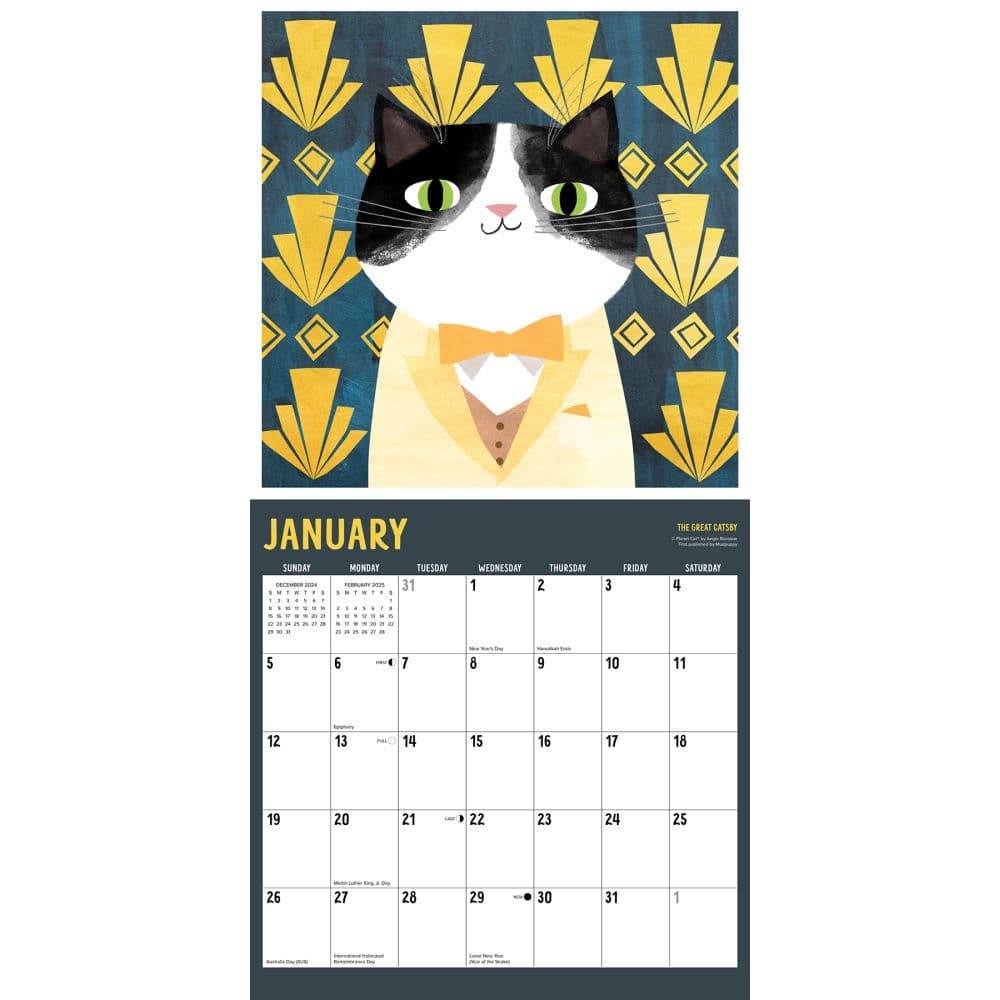 Literary Kitties 2025 Wall Calendar Second Alternate Image width="1000" height="1000"