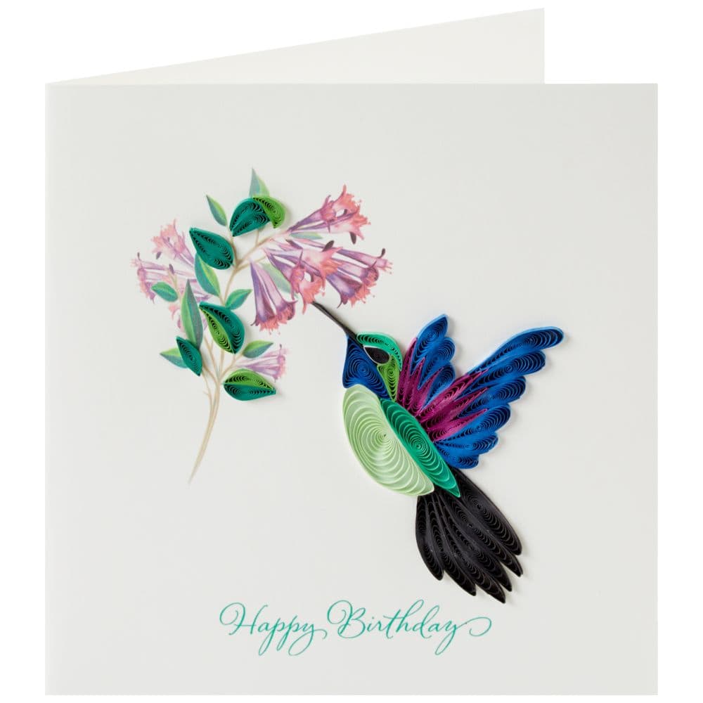 Hummingbird Quilling Birthday Card Fifth Alternate Image width=&quot;1000&quot; height=&quot;1000&quot;