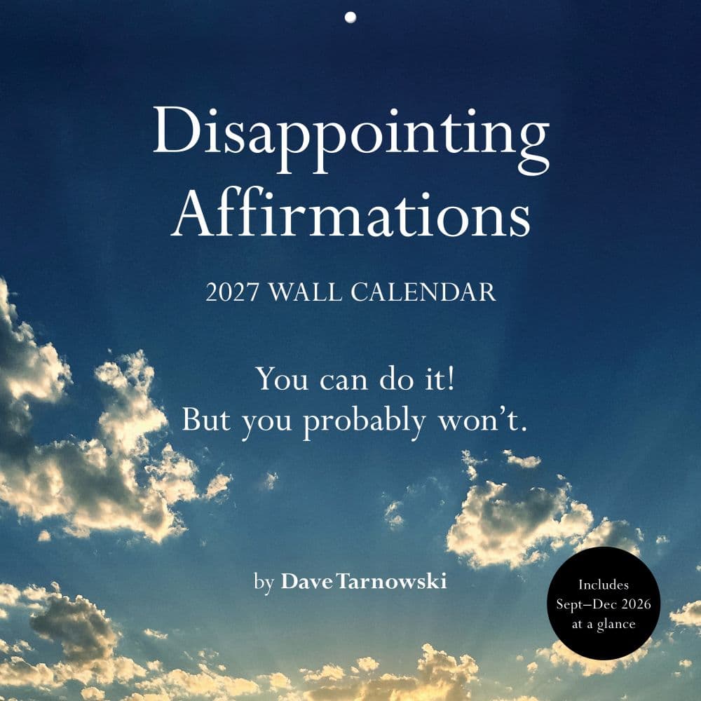 image Disappointing Affirmations 2027 Wall Calendar Main Product Image
