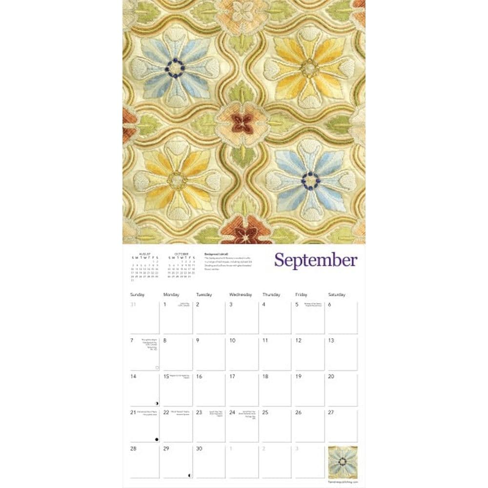 Royal School Of Needlework 2025 Wall Calendar Third Alternate Image