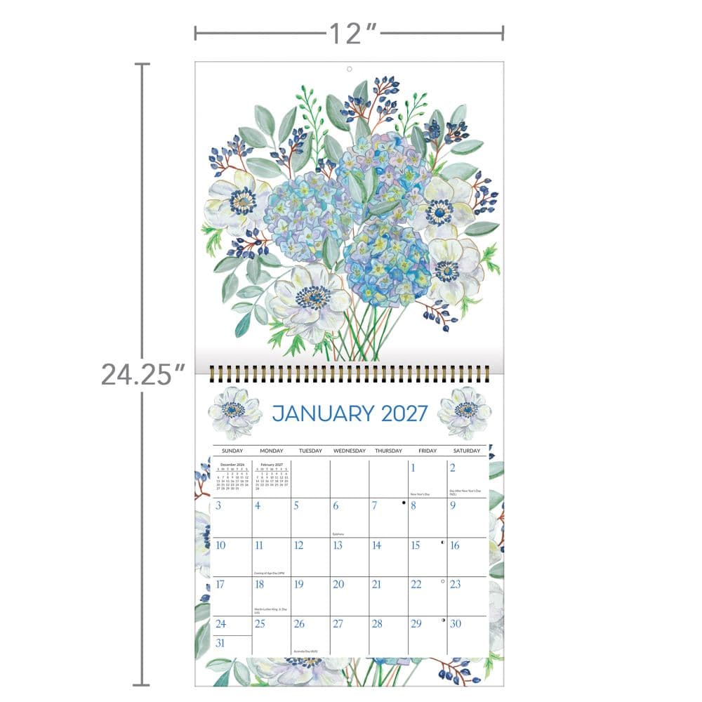 Bouquets 2027 Spiral Wall Calendar Third Alternate Image