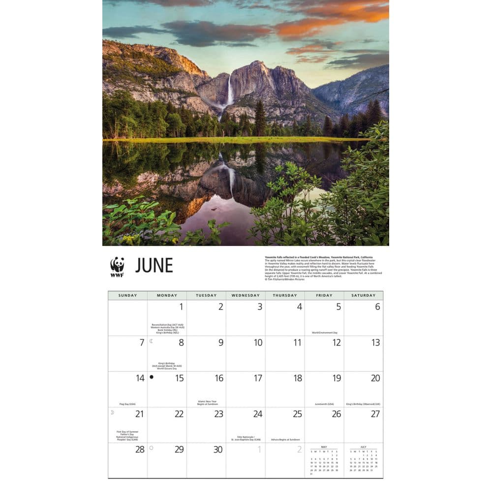 National Parks WWF 2026 Wall Calendar Third Alternate Image