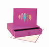 image Barbarian Radiant Feathers (Pink) Note Cards w Keepsake Box by Barbra Ignatiev Main Image