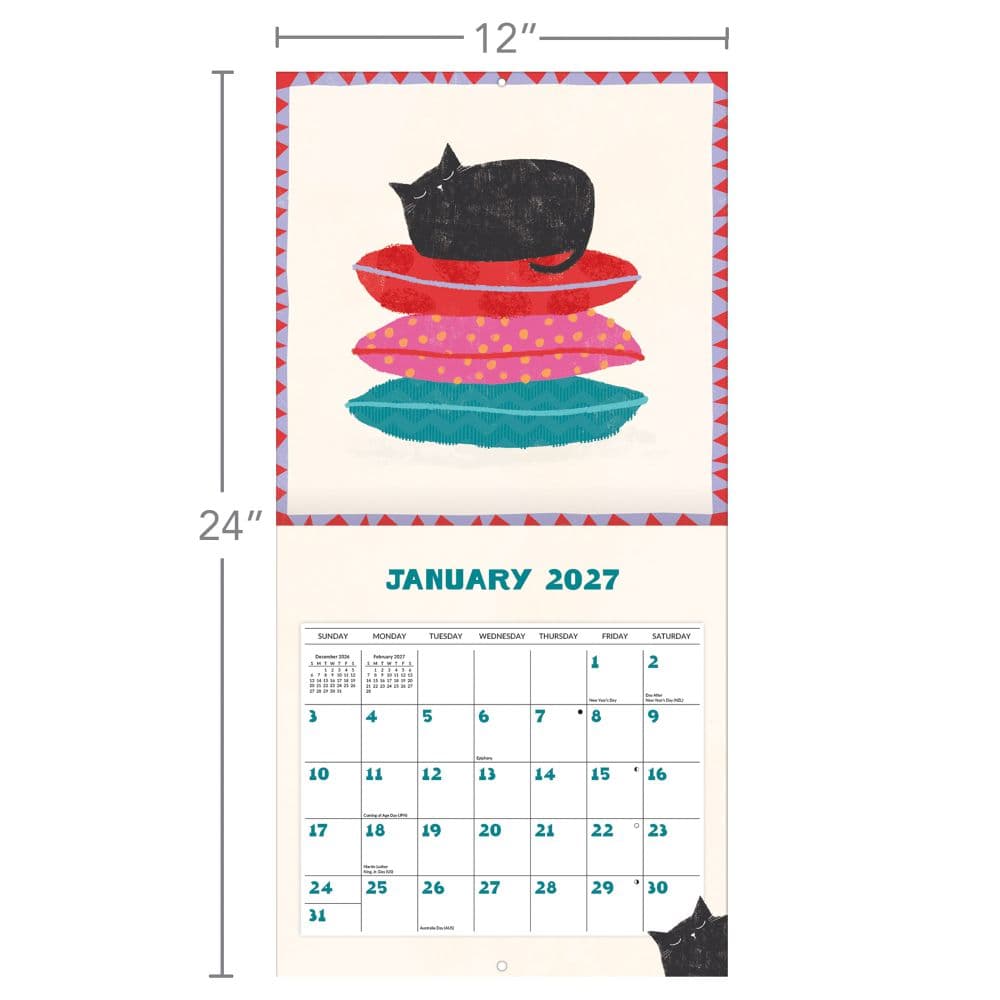 Funky Cats 2027 Wall Calendar Third Alternate Image