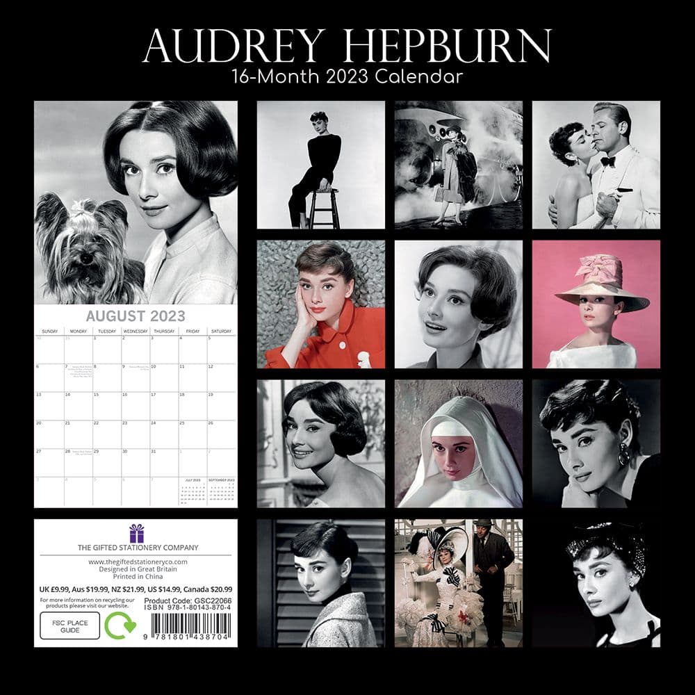 Audrey Hepburn 2023 Wall Calendar - Calendars.com