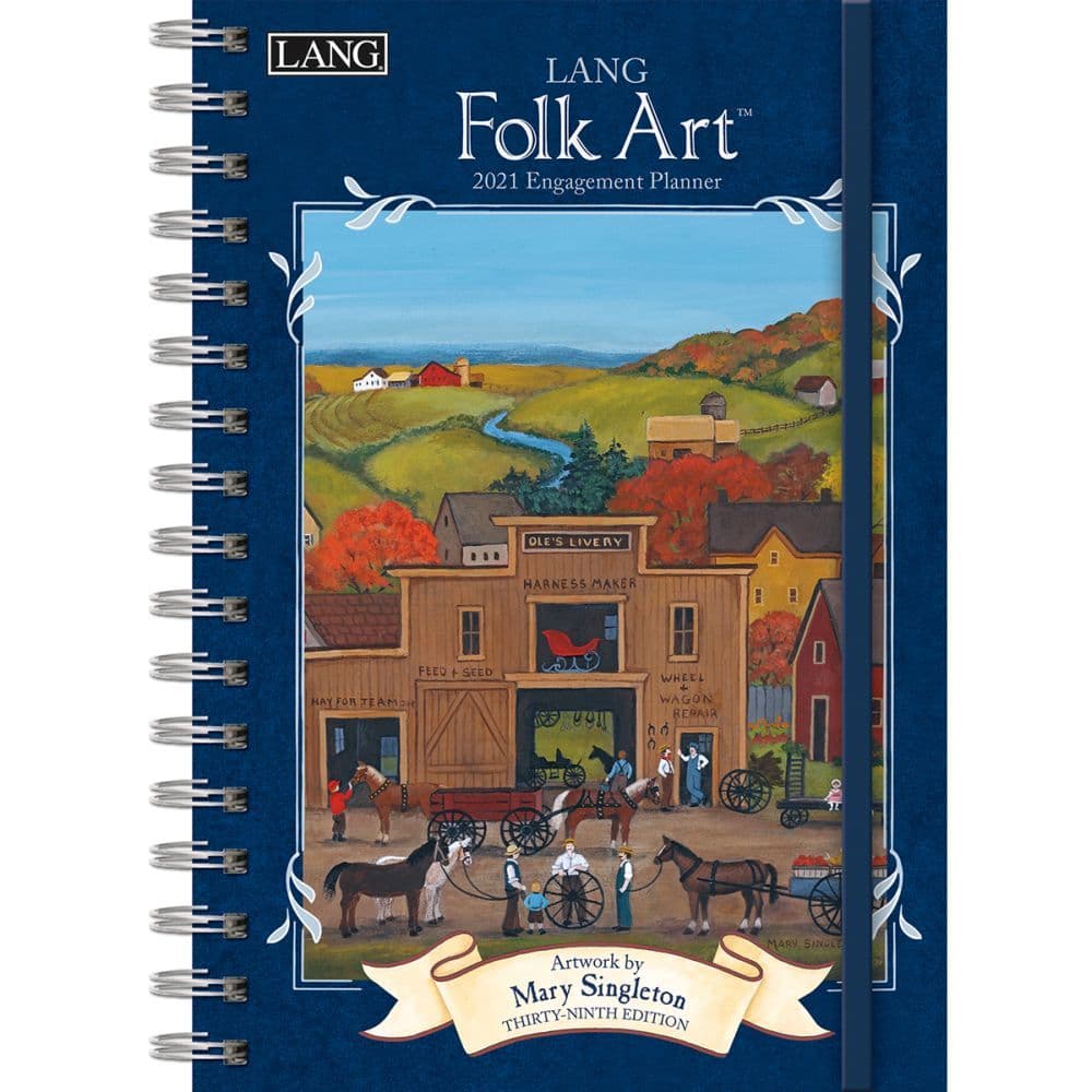 LANG Folk Art Spiral Engagement Planner by Mary Singleton
