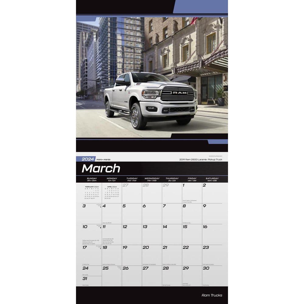 Ram Trucks 2024 Wall Calendar