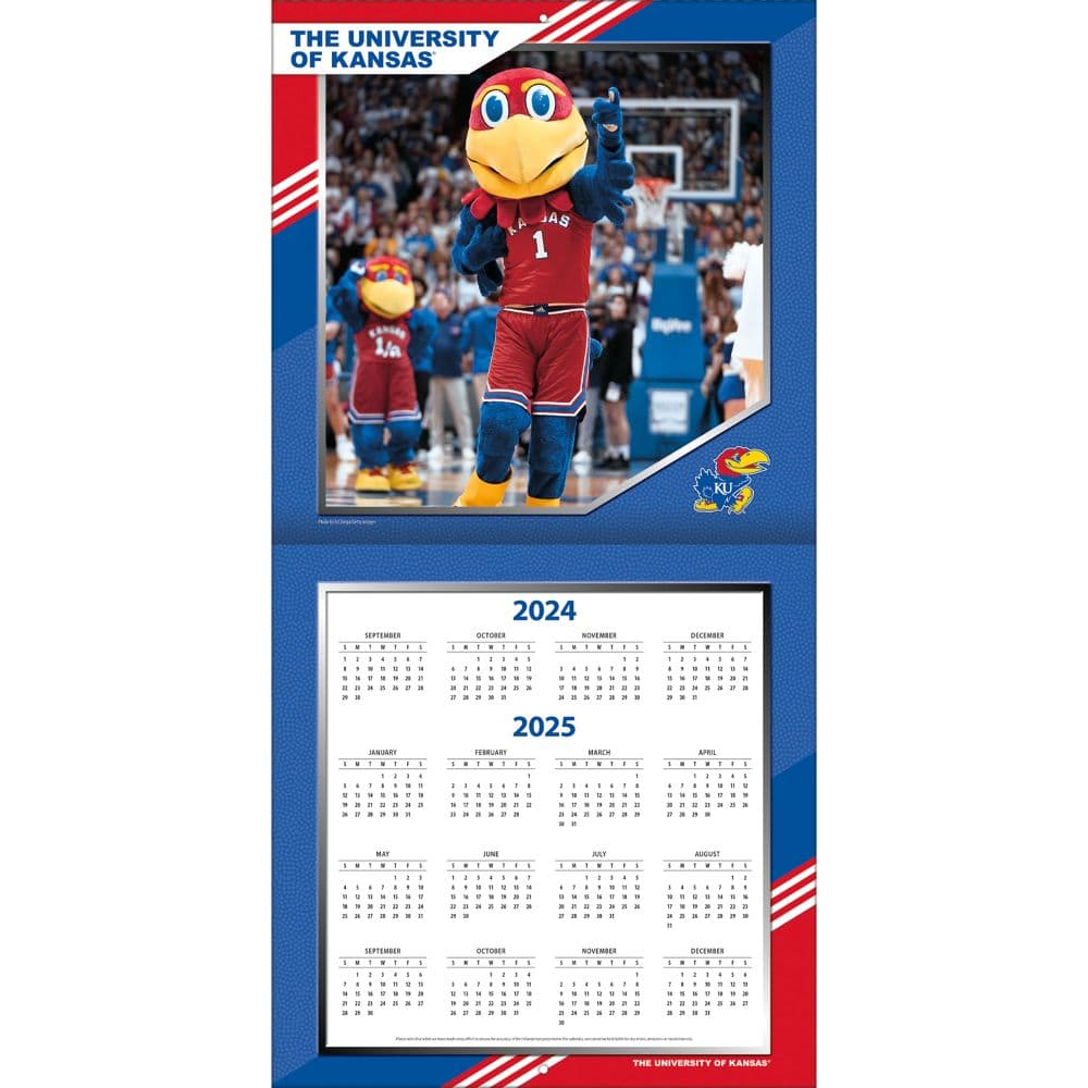 Kansas Jayhawks 2025 Wall Calendar