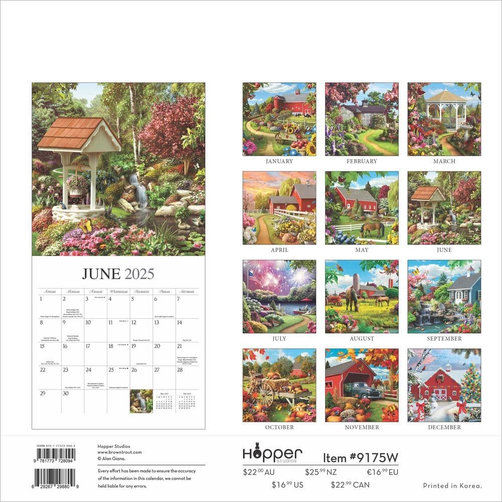 Country Walk 2025 Wall Calendar First Alternate Image