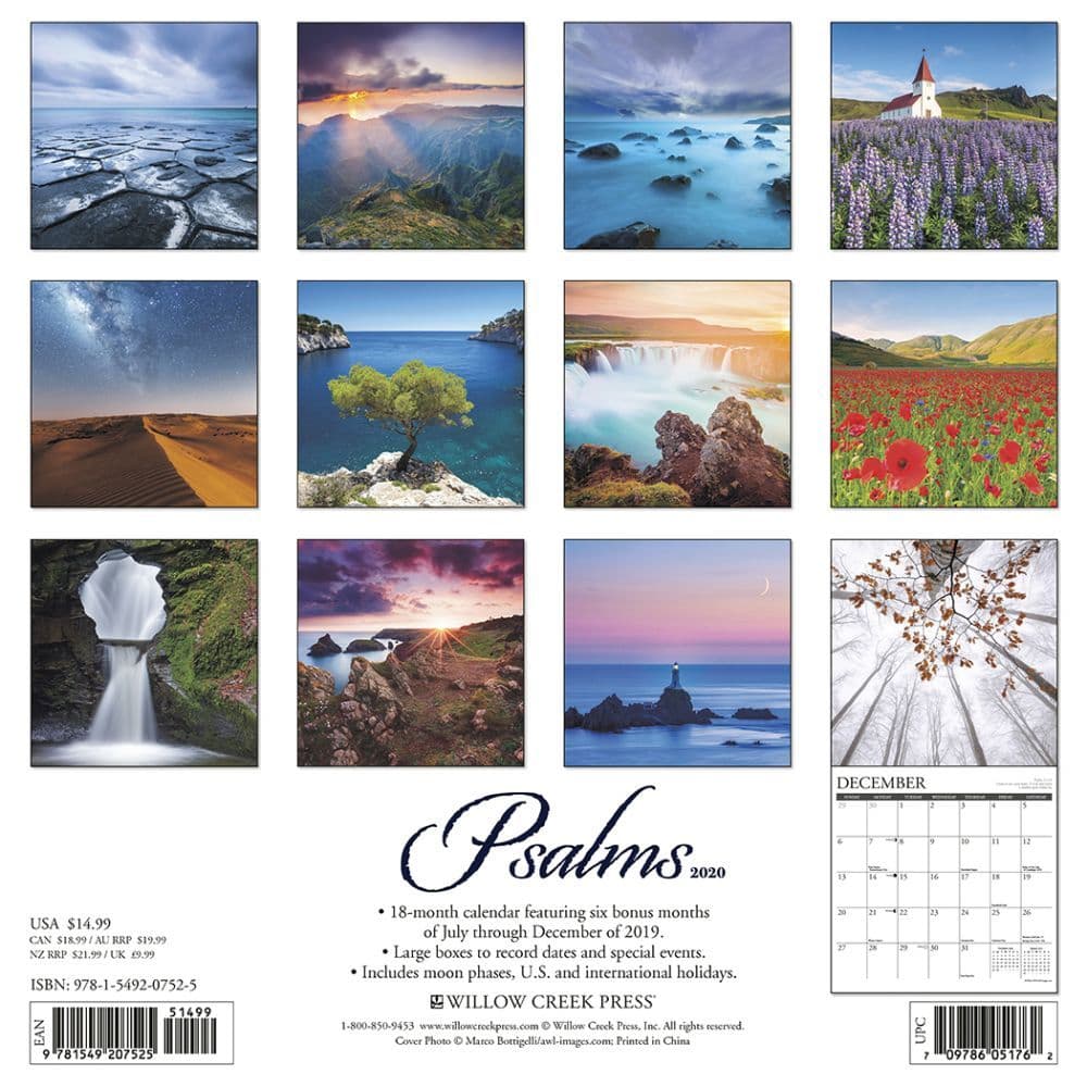 Psalms Wall Calendar